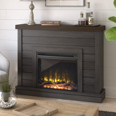 Alaya 47.38'' W Electric Fireplace & Mantel Package with 4600 BTU