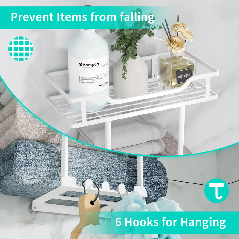 Wall Towel Rack, White