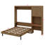 Lit escamotable avec bureau Murphy, tiroir, lumière DEL, cadre de lit mural pliable, armoire réversible de gauche à droite-133281813