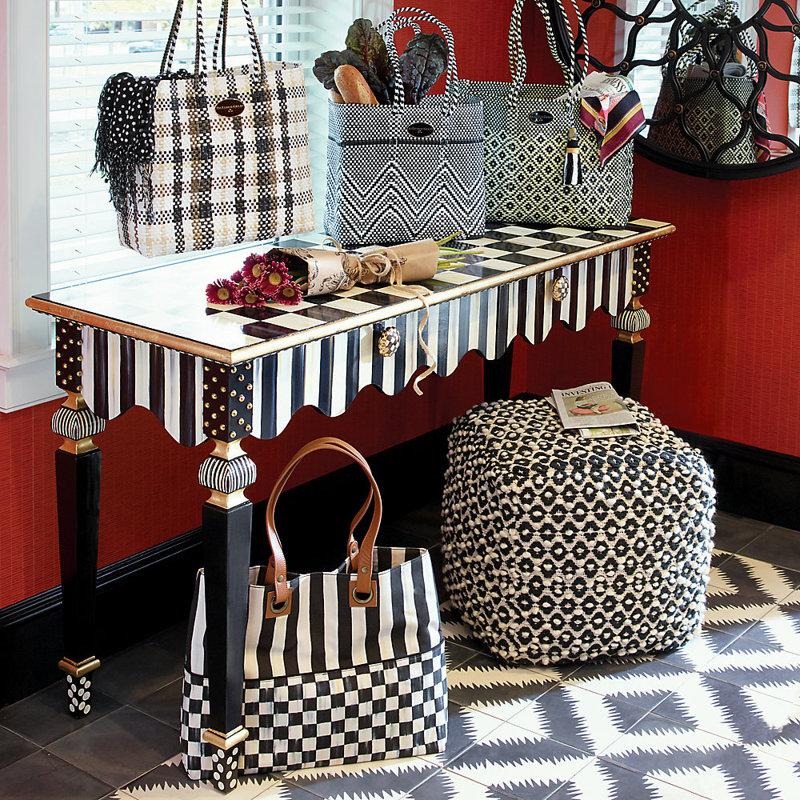 Courtly Stripe Console Table