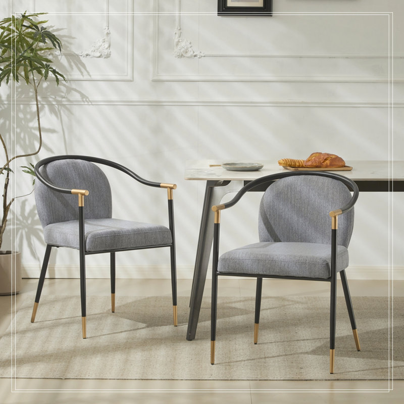Chaise rembourrée, Gris