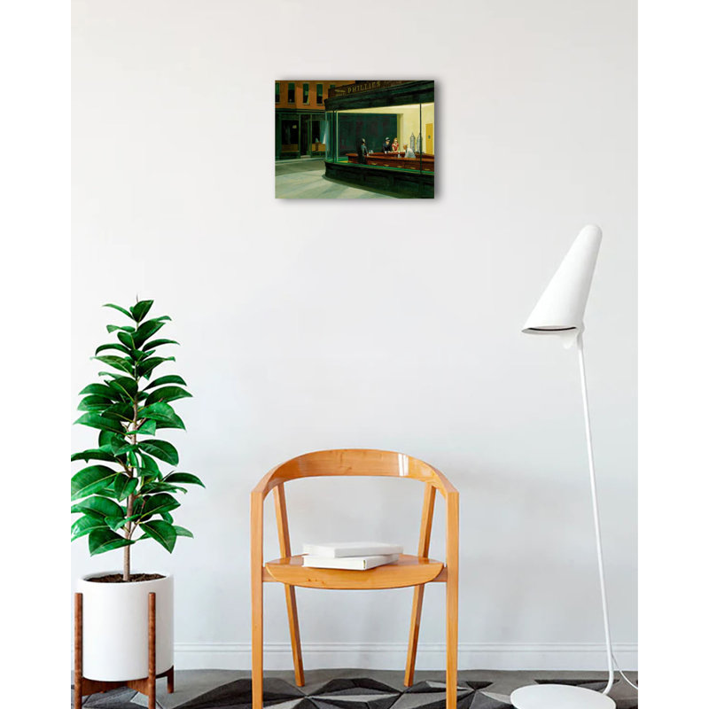 «Nighthawks Phillies» par Edward Hopper, reproduction d'art sur toile tendue