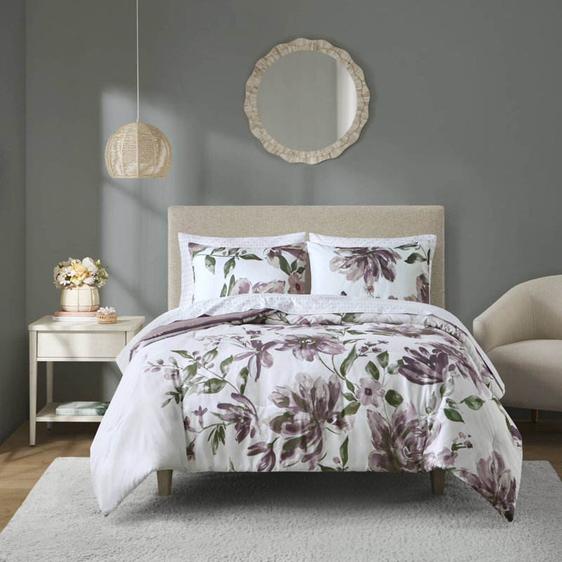 Ensemble d'édredon avec draps Alice, Édredon double + 2 taies décoratives + 2 taies d