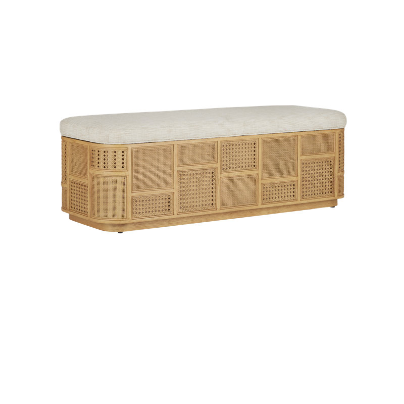Banc de rangement en osier Anisa