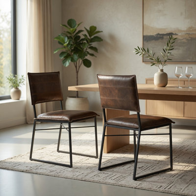 Nilam Leather Side Chair