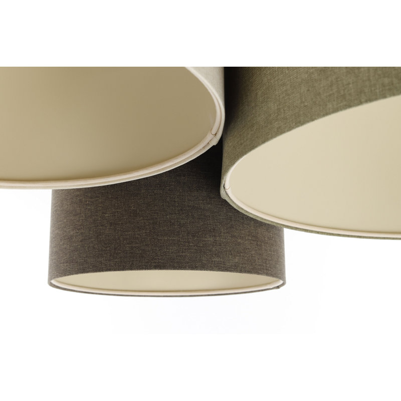 Avaughn Flush Mount, Black/Grey/White