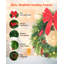 Couronne de Noël, couronne de Noël artificielle pré-éclairée de 24 pouces avec 50 lumières DEL et minuterie, décorée avec des pommes de pin, des grappes de baies rouges, des feuilles de houx, convient pour une fenêtre de porte de foyer