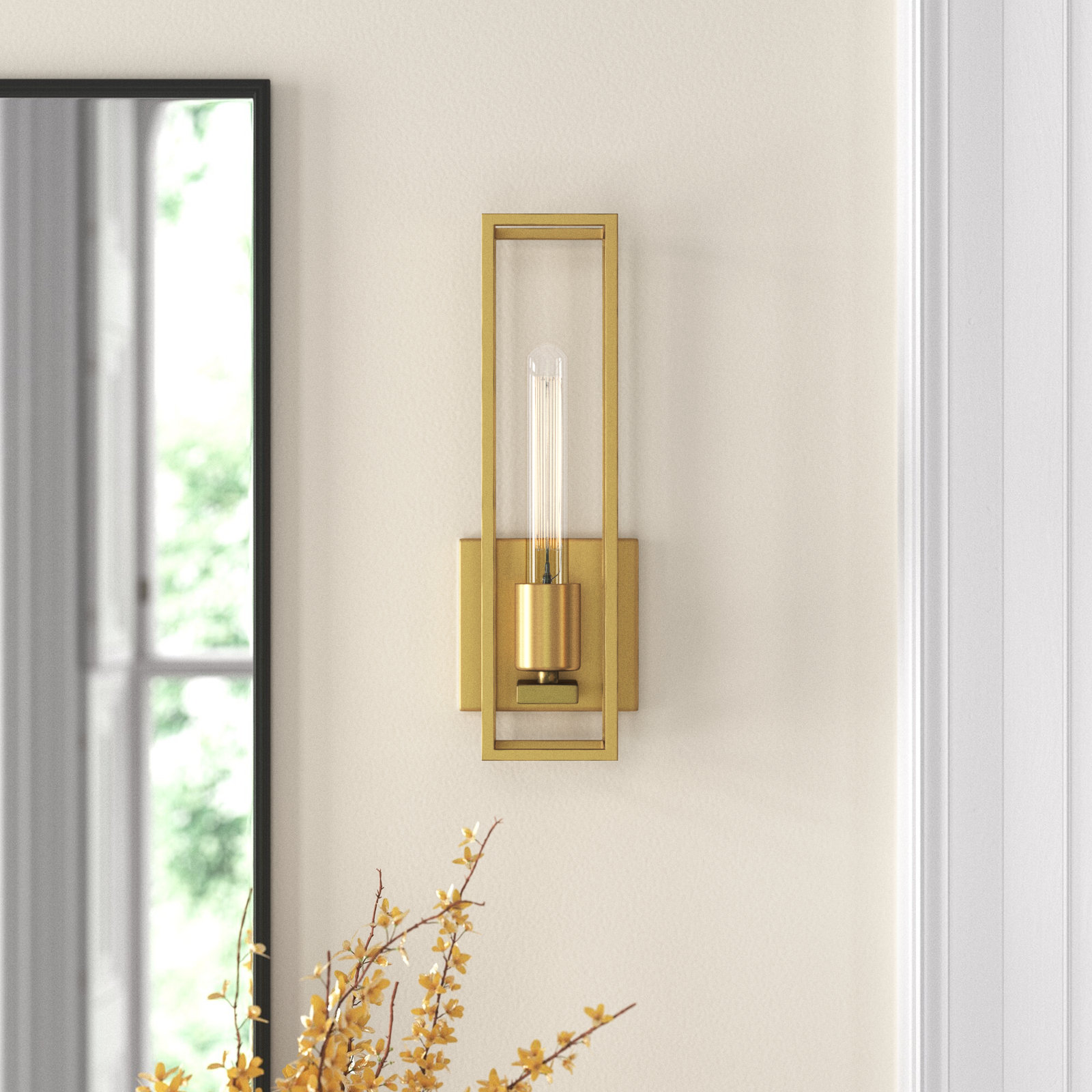 Memphis Single Transparent Dimmable Bath Sconce