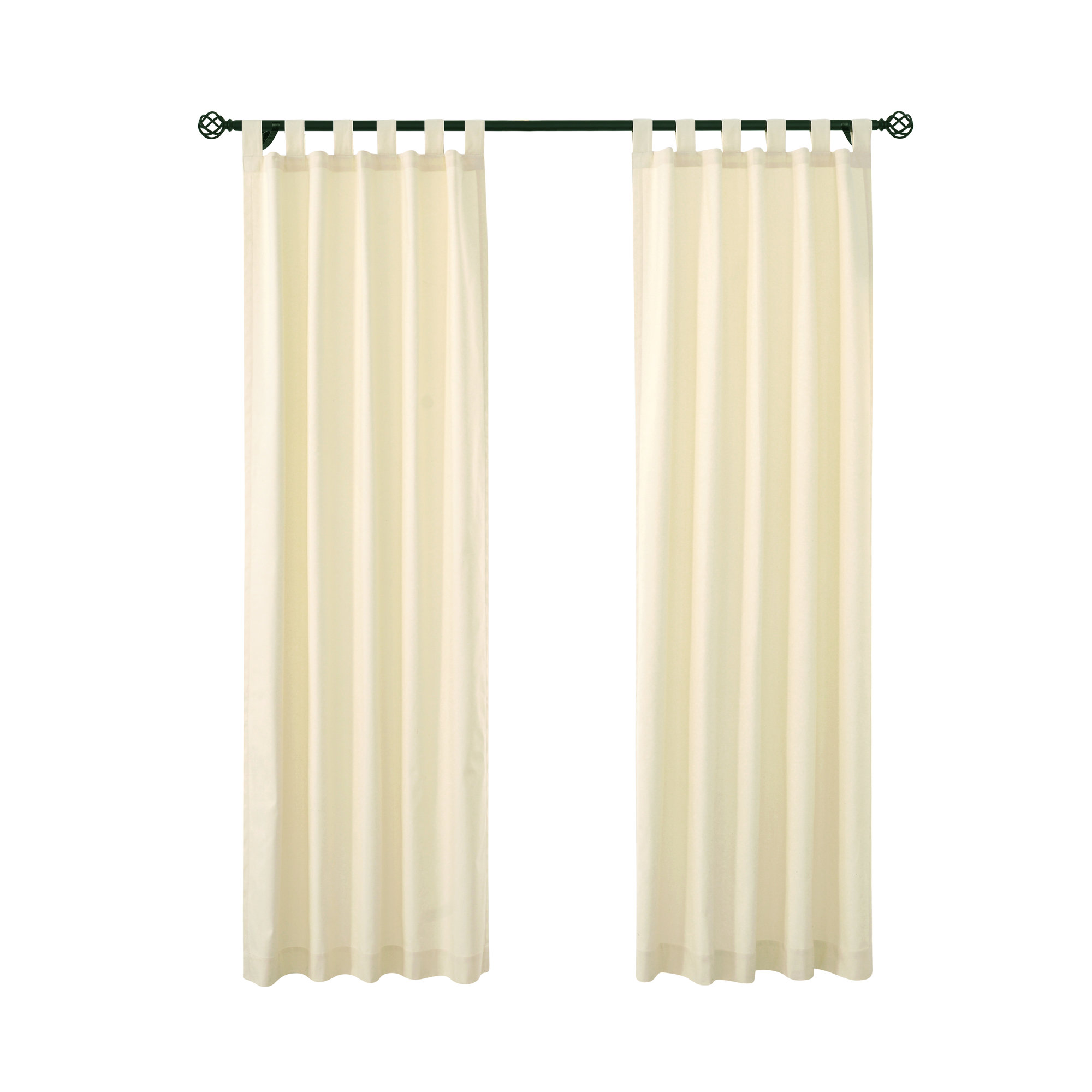 Mcgowen 100% Cotton Solid Room Darkening Thermal Tab Top Curtain Panel, Natural, 80" W X 84" L