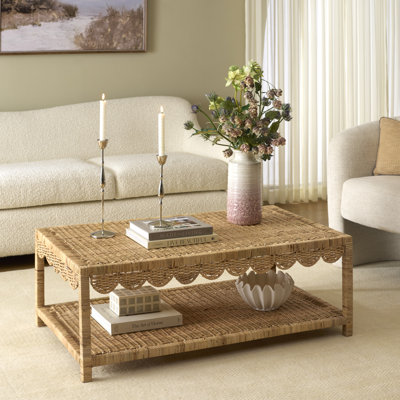 Table basse Manon Scallop avec tablette