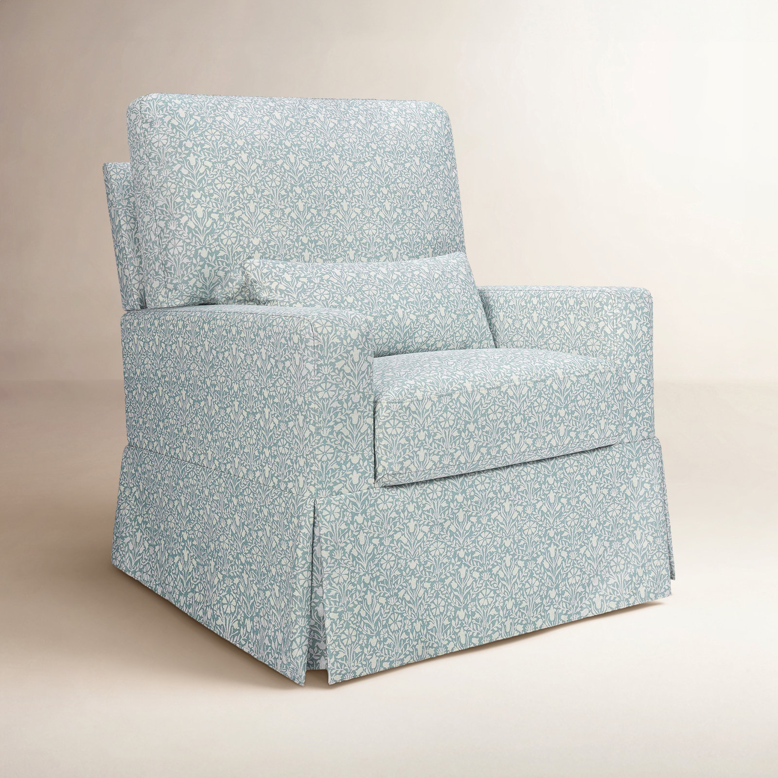 Morris & Co. Nursery Chair, Bellflowers in Powdered Blue