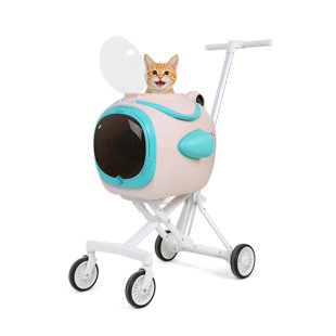 Dog Stroller For Dogs And Cats, Foldable 4-wheel Pet Stroller With Temperature Display | Ventilation Fan | Anti-irritation Design | Night Light | Cat Strollers For Daily Walks & Outdoor Use