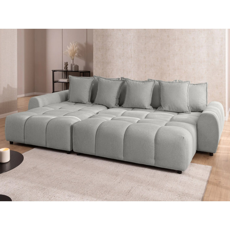 Bubble 147 Wide Ottoman, Light Grey