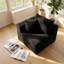 Canapé modulaire gris en velours côtelé, fauteuil d'appoint sans accoudoirs pour salon-134274725