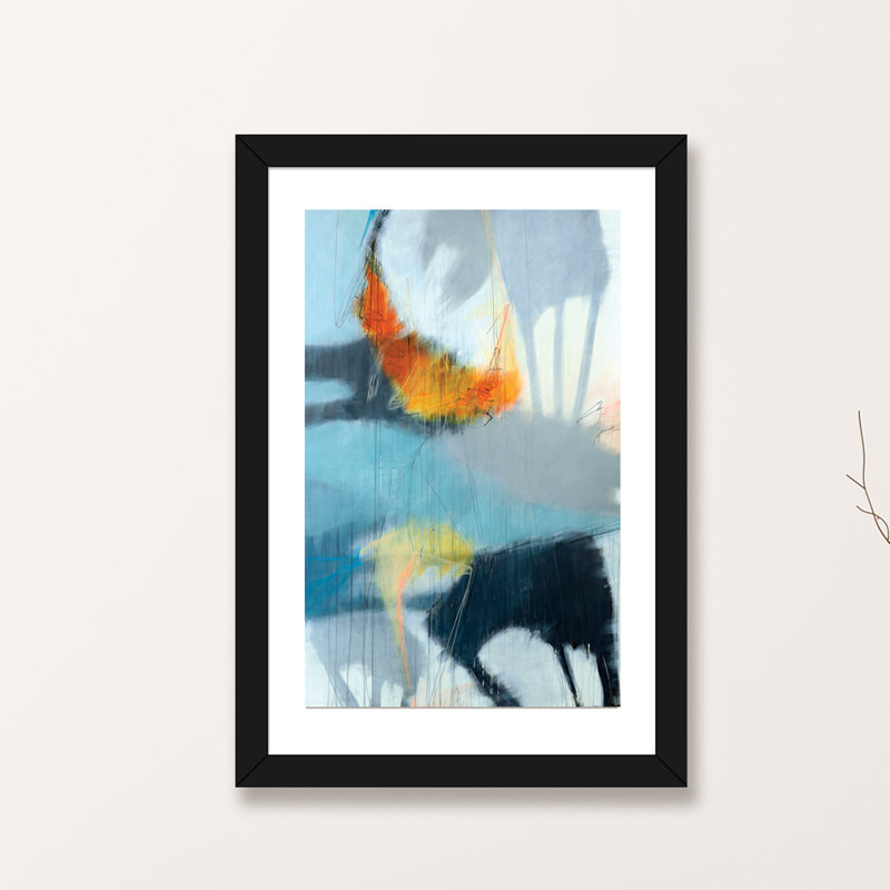 « shadows » par sidsel brix-reproduction d’art, H 24 po x l 16 po x P 1 po, Papier avec cadre noir