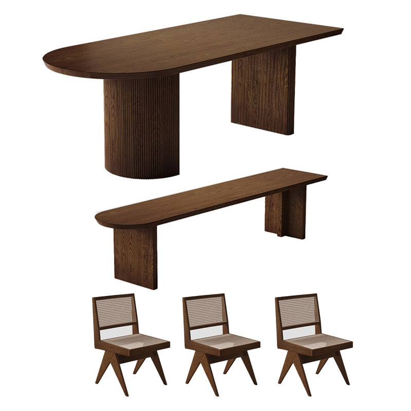 All solid wood creative table set