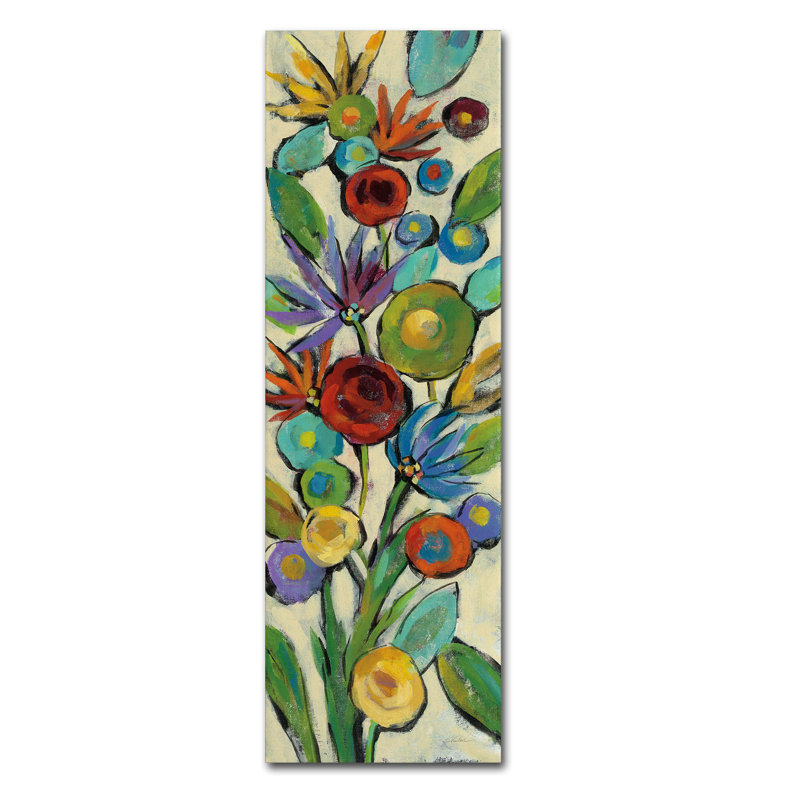 Reproduction d’art sur toile tendue confetti floral II par Silvia Vassileva, H 32 po x l 10 po x P 2 po