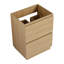 Meuble-lavabo de salle de bain autoportant 24 po 24 po à double tiroir en bois d'ingénierie d'aspect américain