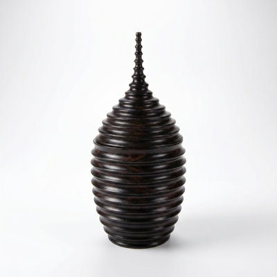 Ebony Wood Collection Wood Jar