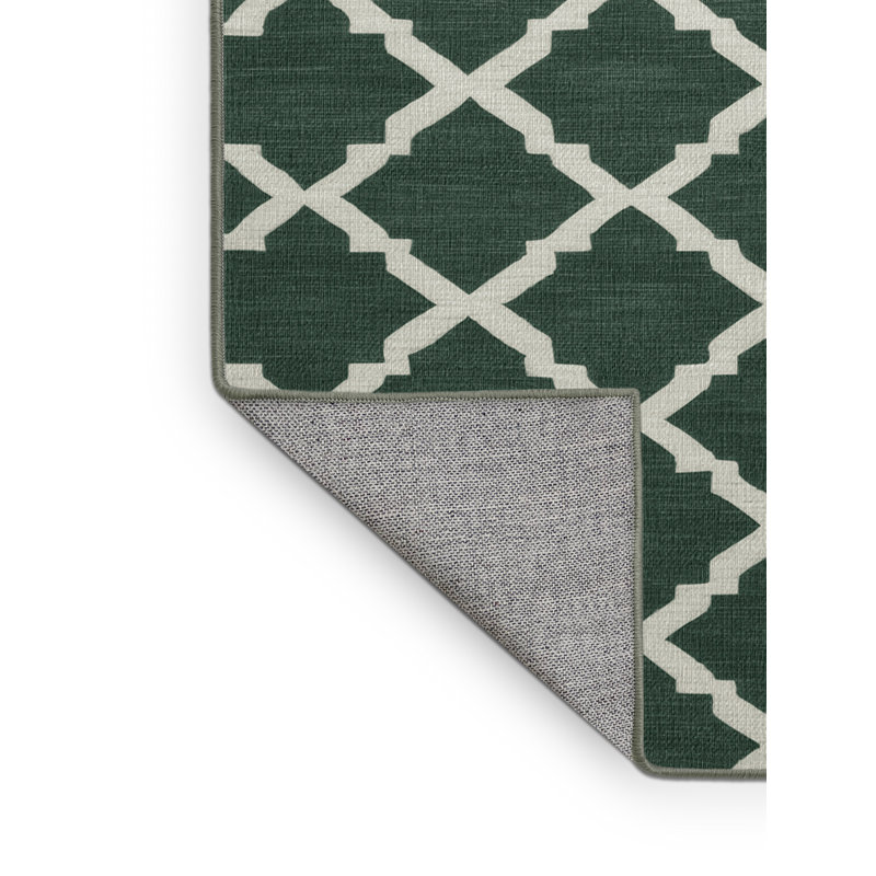 Tapis vert en treillis lavable à la machine, Rectangle 5 pi x 7 pi