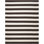 Tapis rayé noir / ivoire en coton tissé à la main Brookvale