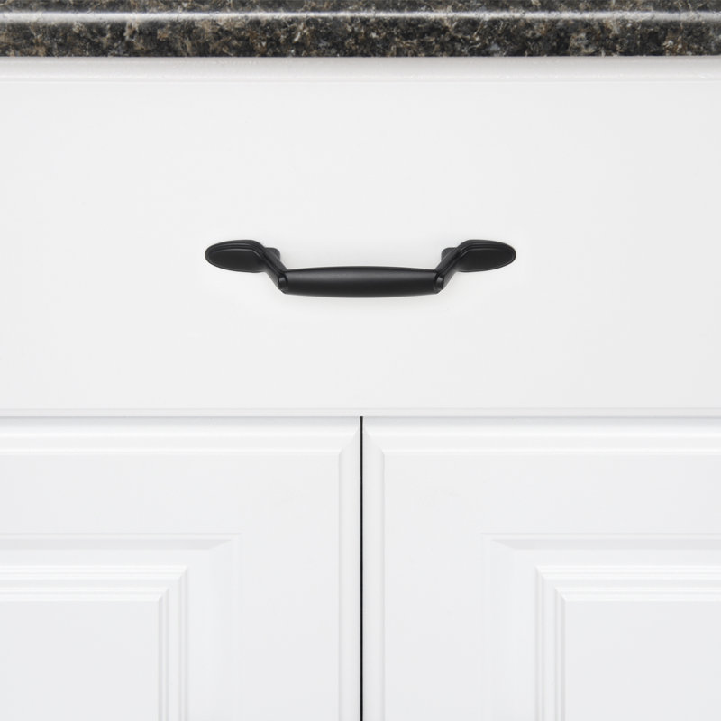 Flat Black Zinc Alloy Bar Cabinet Handle 10-Pack