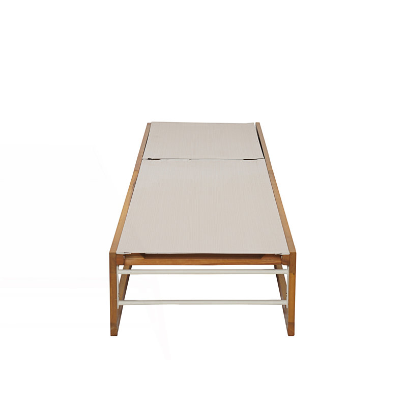 Chaise longue d'extérieur 1PC avec siège en filet, Beige, 1