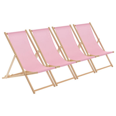 Harbour Housewares - Folding Wooden Deck Chairs