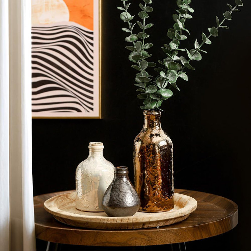 Ensemble de 3 vases en céramique pour décoration intérieure