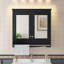 Armoire de toilette 3 en 1, armoire à pharmacie murale de 30 pouces avec tablettes réglables et portes à fermeture en douceur, miroir haute définition avec rangement pour meuble-lavabo de salle de bain-1284115665