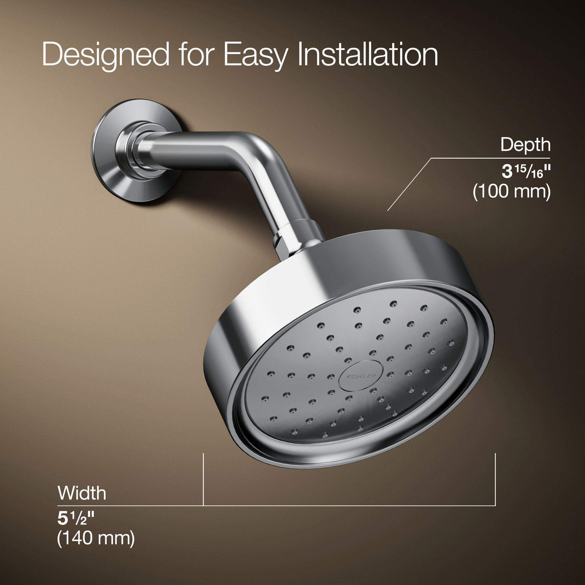 Purist 2.5 GPM Fixed Shower Head, Polished Chrome