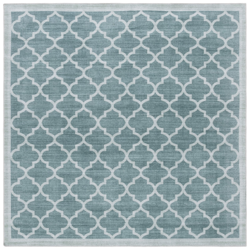 Shealin Machine Washable Performance Geometric Rug, Square 6'