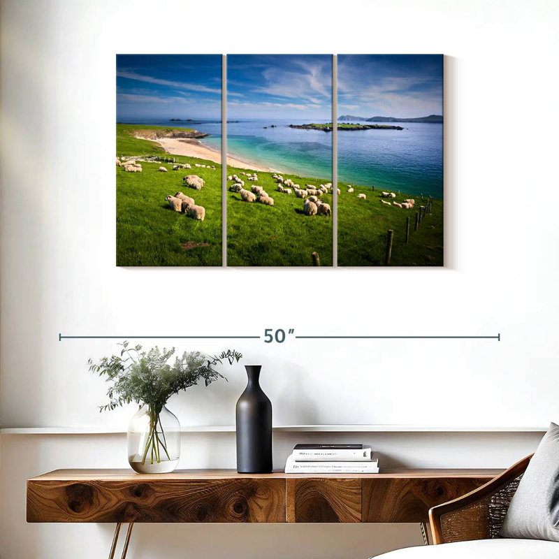 Brampt Sheep In Paradise, 24" H x 38" W