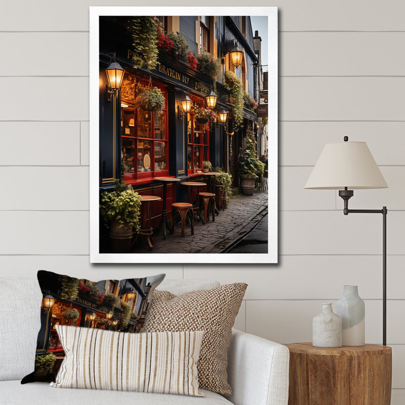 «Ireland Galway City Extremely», art mural Irlande, H 20 po x l 12 po x P 1 po, Cadre simple blanc