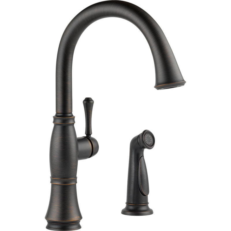 Cassidy Single Handle Kitchen Faucet with Diamond Seal® Technology and With Accessories, Venetian Bronze