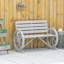 Banc à roulettes en bois