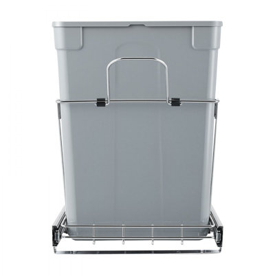 Double poubelle rétractable sous l'armoire 35QTx2