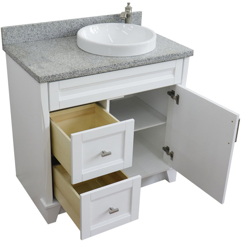 Ensemble de meuble-lavabo simple 37 po Emalina, Gris