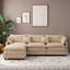 Canapé modulaire en L 105 po avec repose-pieds modulaire de 105 po en L chenille doux-2050893329