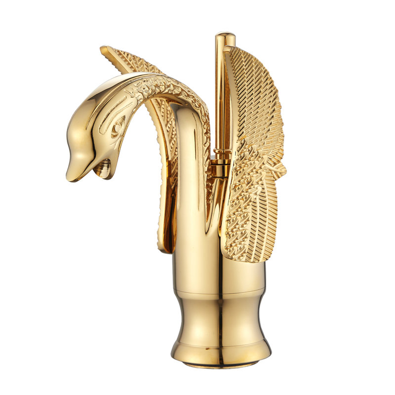 Single-handle Bathroom Faucet, Polished Gold