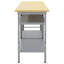 Set Of 3 Grey Steel, Medium Height-Adjustable