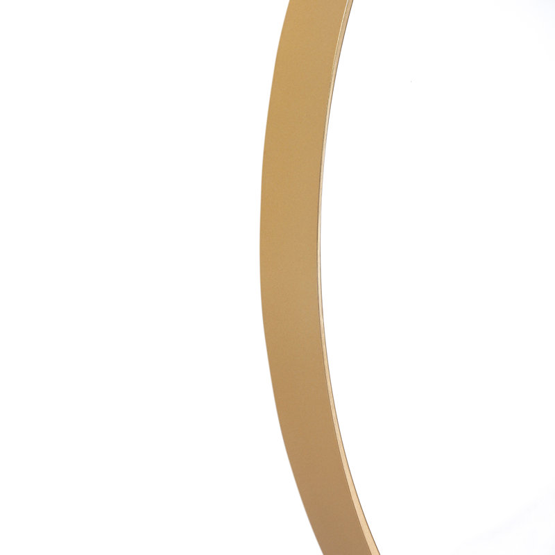 Marrel Round Wood Cocktail Table with Columns, Gold, 30" x 30"