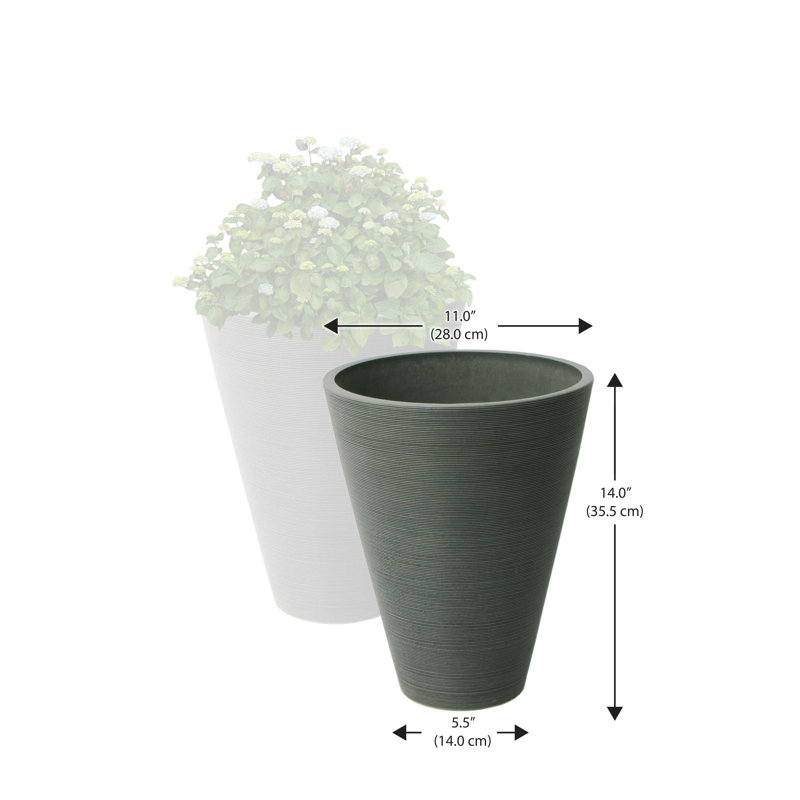 Pot de fleurs en composite Georgeson, Anthracite