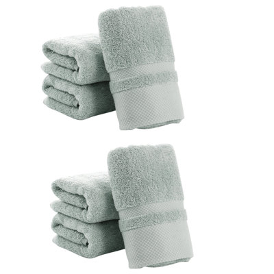 Classic Hand Towels Pack of 6 100%  Cotton Light Weight & Absorbent, Fast Drying Towels for use in Bathroom, Hotels, Travel and Spa