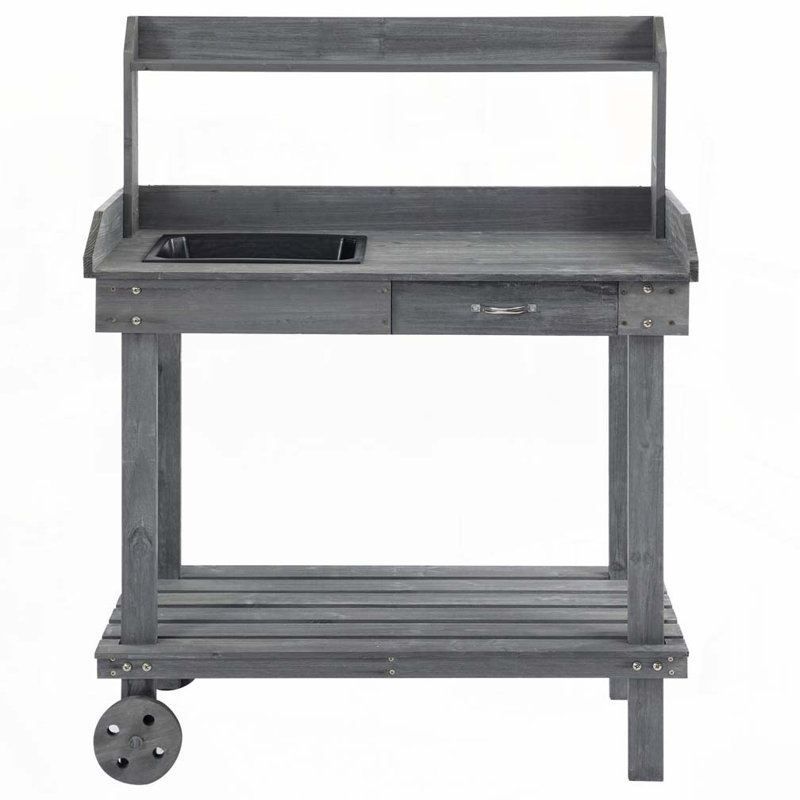 Table de rempotage d'extérieur, Gris