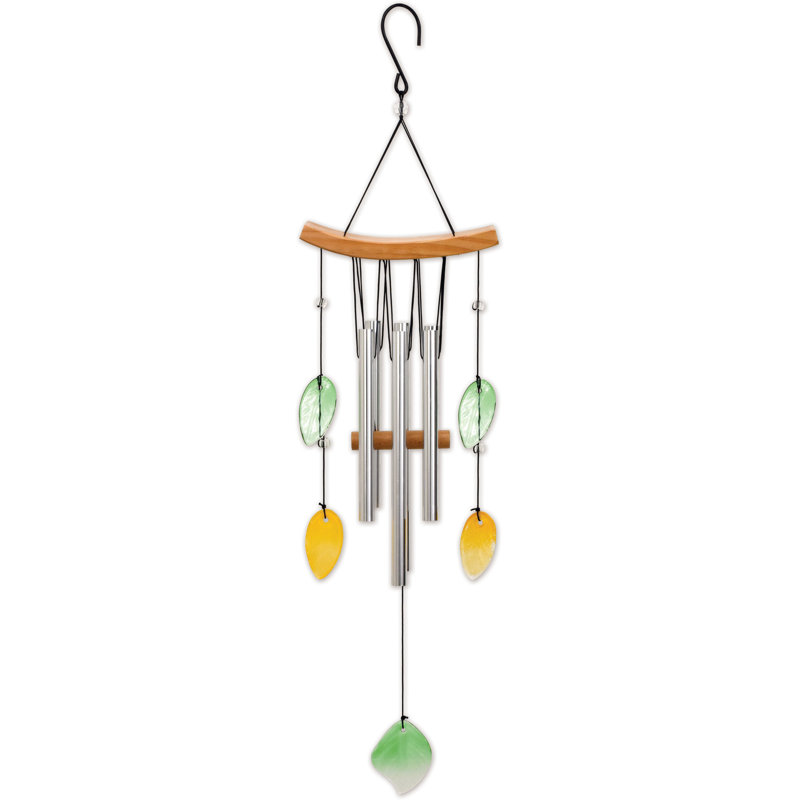 Carillon éolien en bois et verre, style asiatique paisible