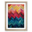 Chevrons Gestural - Single Picture Frame Print on Wood-639112125-639112131