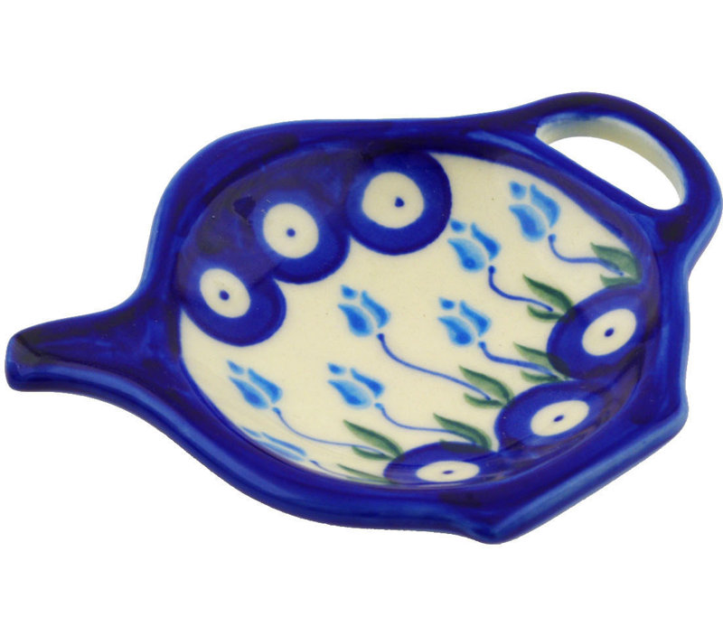 Polmedia Stoneware Tea Bag Plate