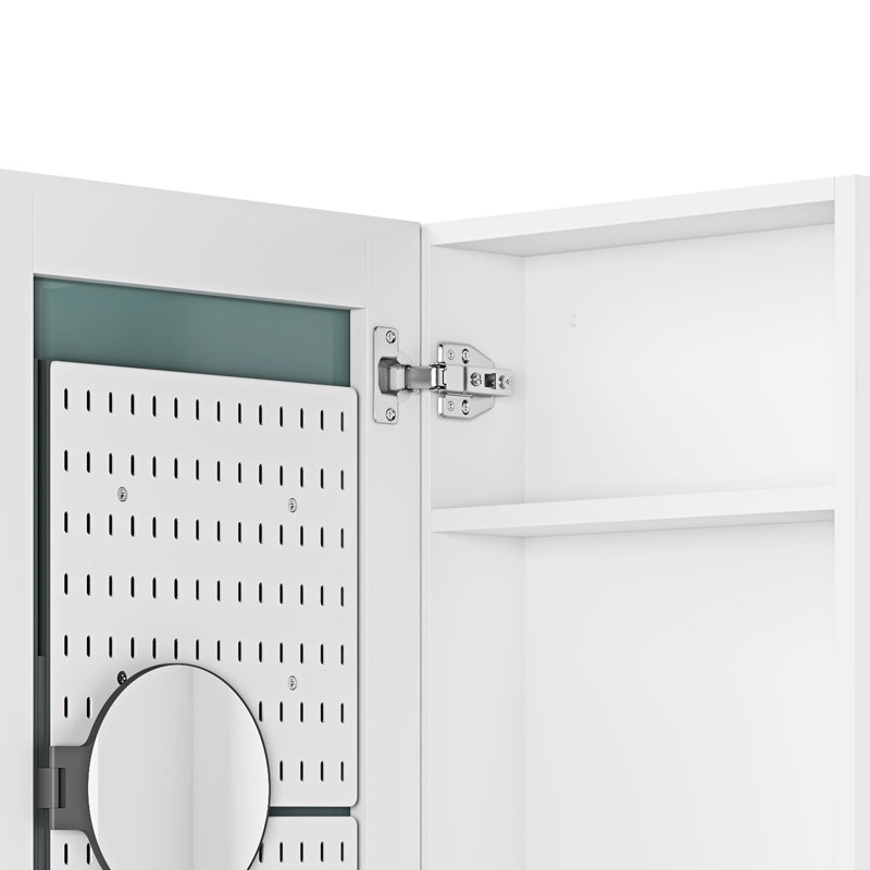 Armoire à pharmacie avec miroir et 4 tablettes fixes Aaditya W H 36 po, H 36 po x l 24 po x P 3,9 po, Droite