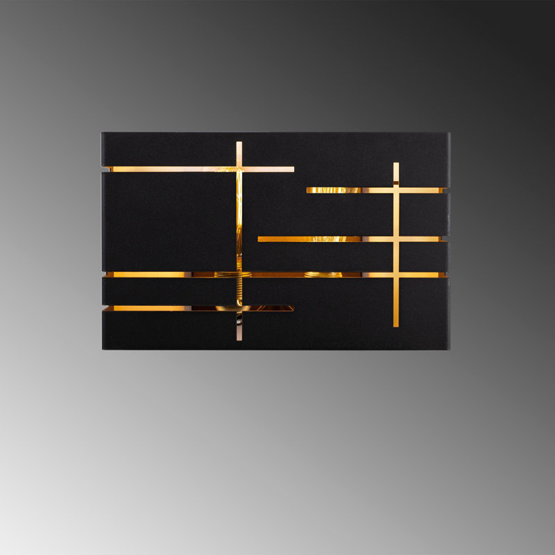 Applique murale encastrée noire à 1 lumière à intensité variable Junayd